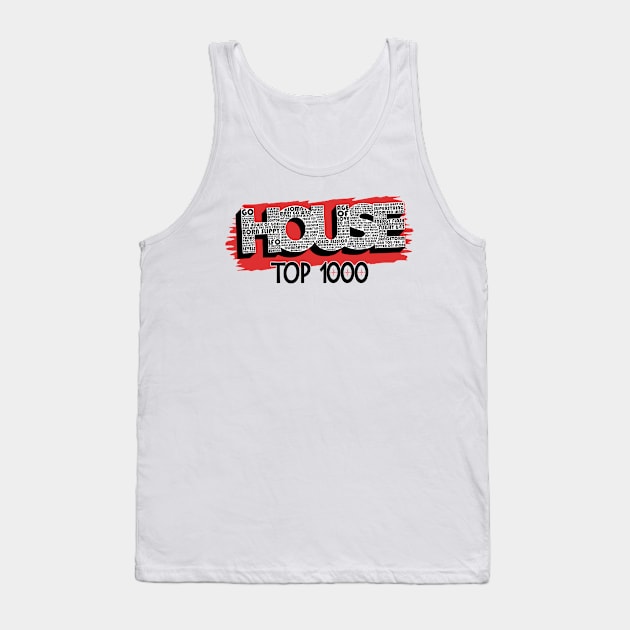 House Top 1000 enkel wit Tank Top by WkDesign